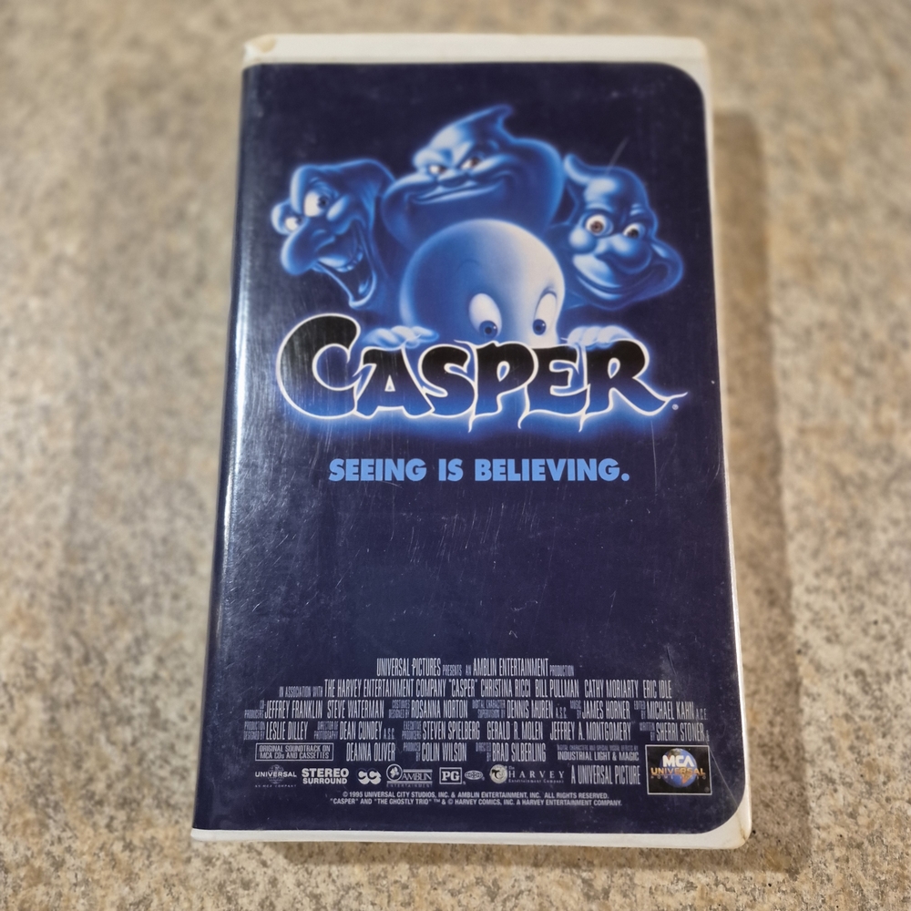 Universal 'Casper' VHS - Blue and White Cover